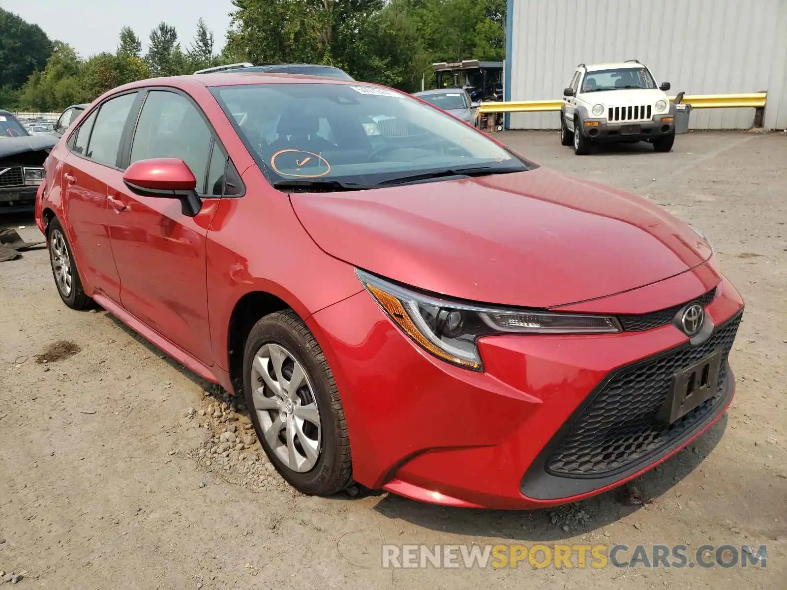 1 Photograph of a damaged car 5YFEPRAE1LP008862 TOYOTA COROLLA 2020