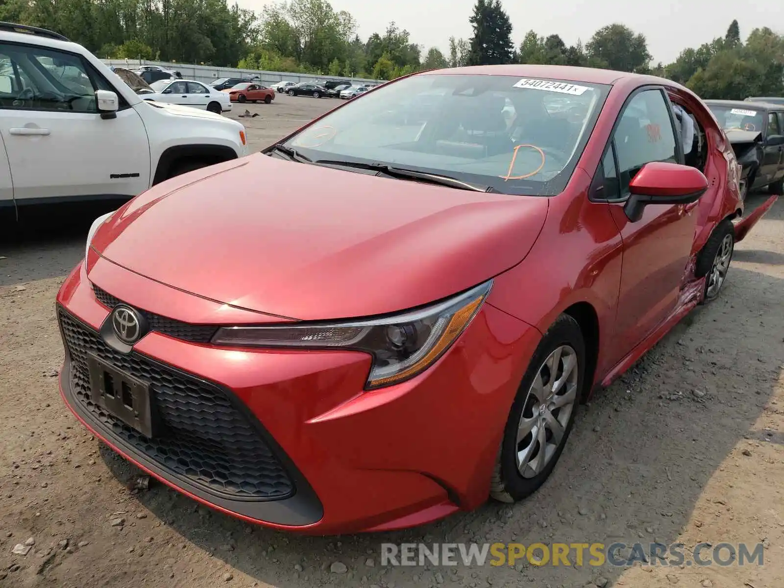 2 Photograph of a damaged car 5YFEPRAE1LP008862 TOYOTA COROLLA 2020