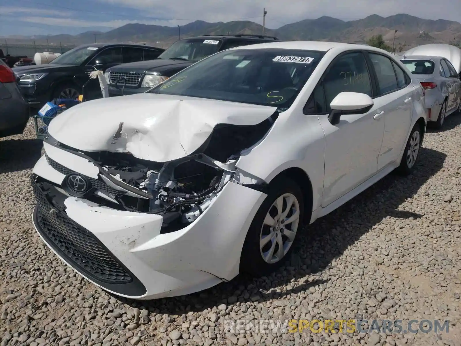 2 Photograph of a damaged car 5YFEPRAE1LP009347 TOYOTA COROLLA 2020