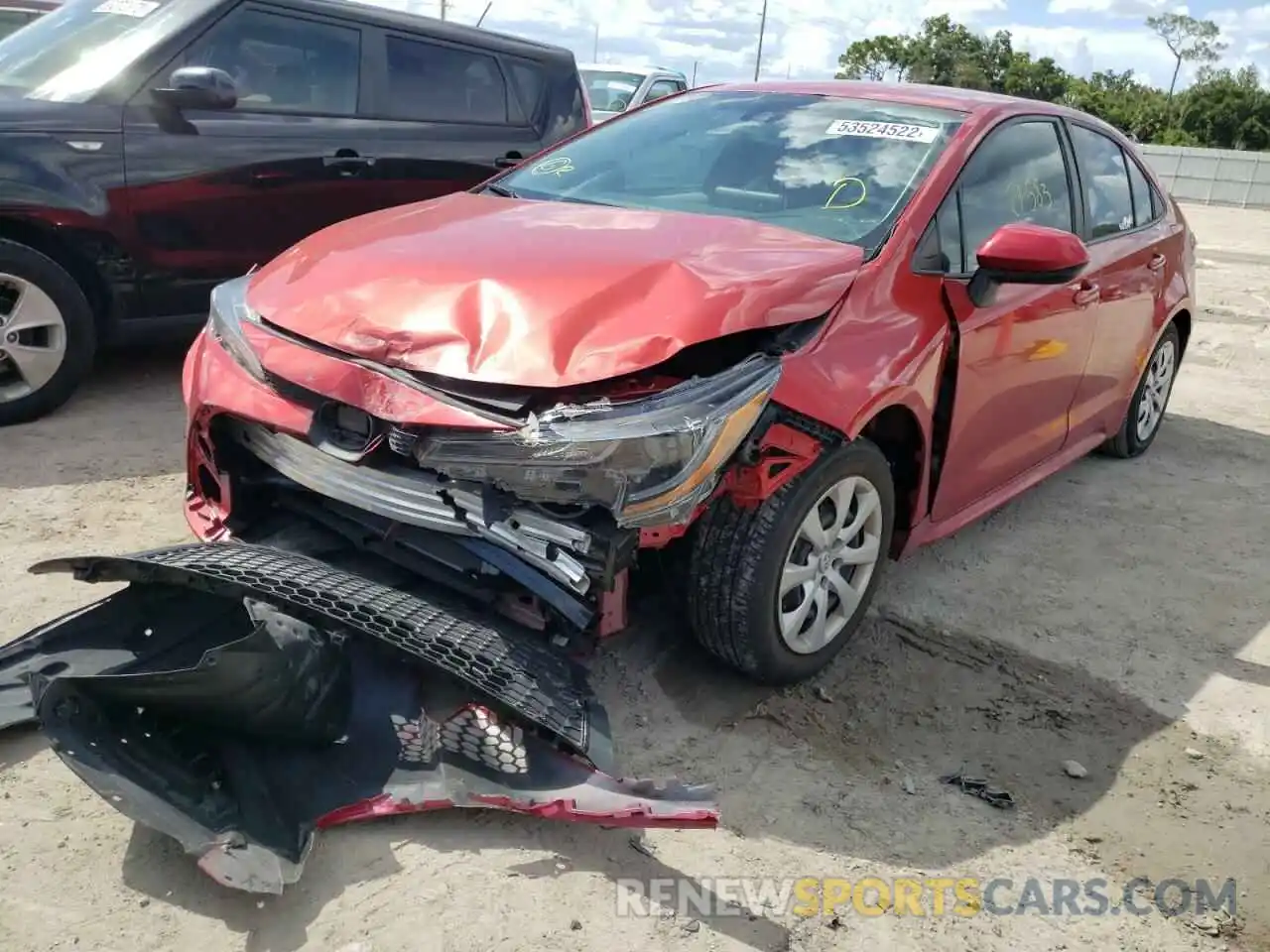 2 Photograph of a damaged car 5YFEPRAE1LP015665 TOYOTA COROLLA 2020