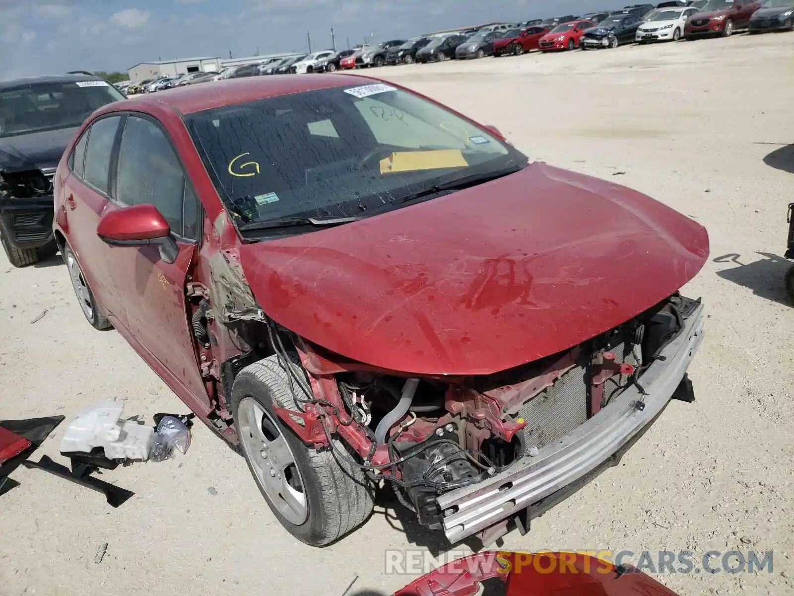 1 Photograph of a damaged car 5YFEPRAE1LP017304 TOYOTA COROLLA 2020