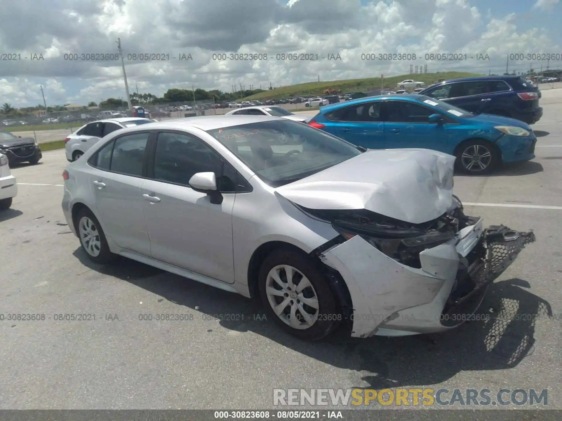 1 Photograph of a damaged car 5YFEPRAE1LP021031 TOYOTA COROLLA 2020