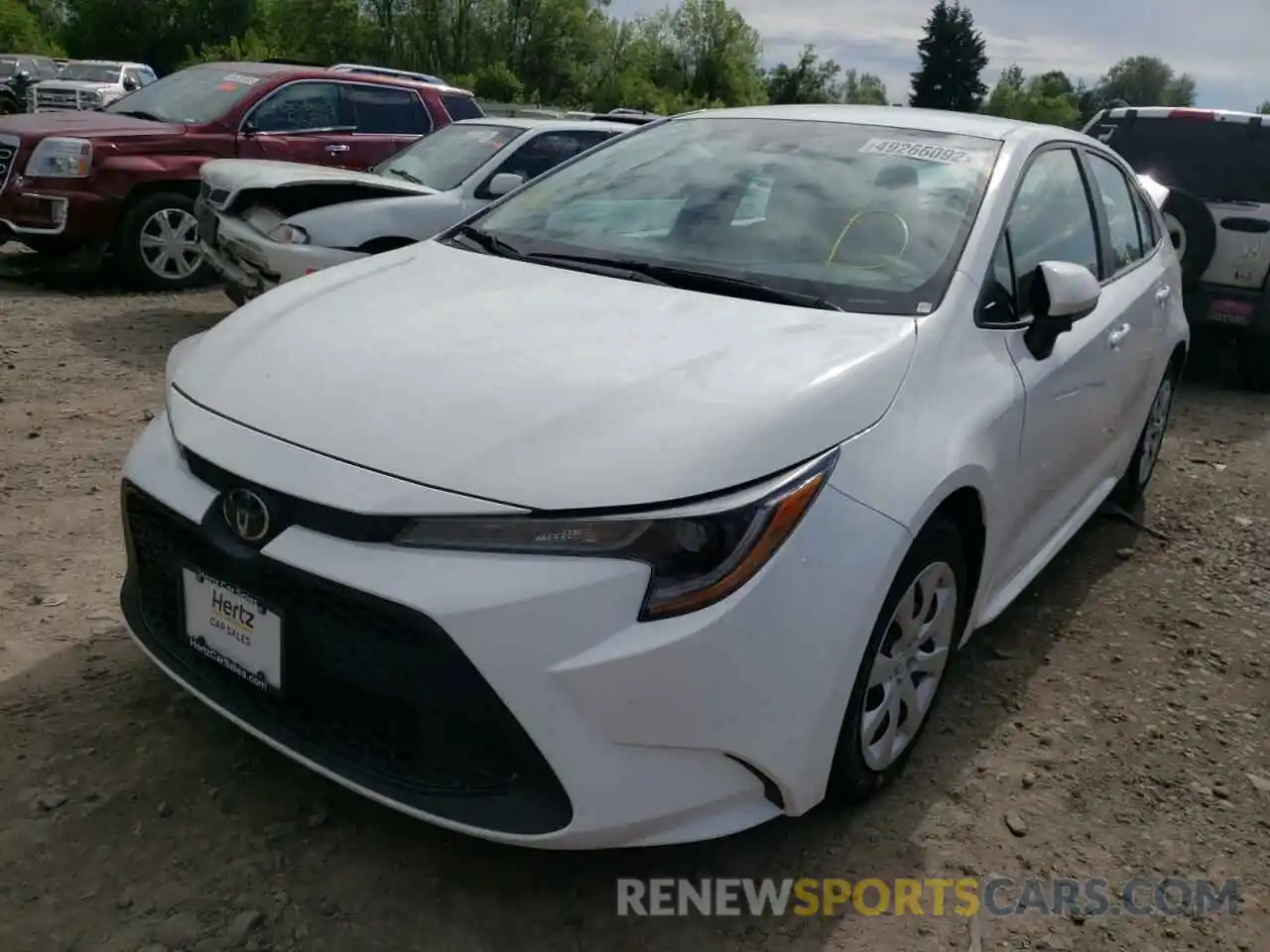 2 Photograph of a damaged car 5YFEPRAE1LP022857 TOYOTA COROLLA 2020