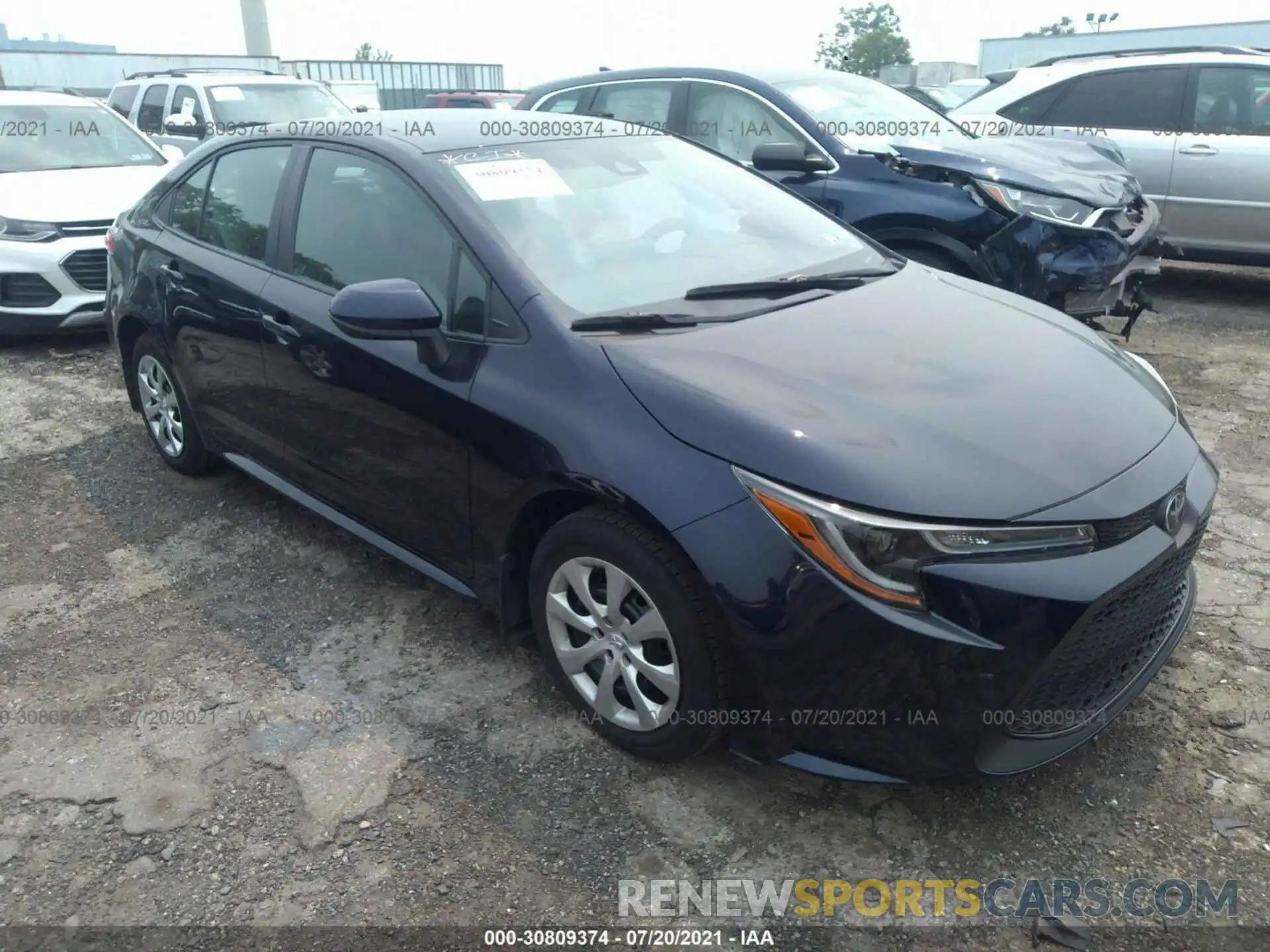 1 Photograph of a damaged car 5YFEPRAE1LP027198 TOYOTA COROLLA 2020