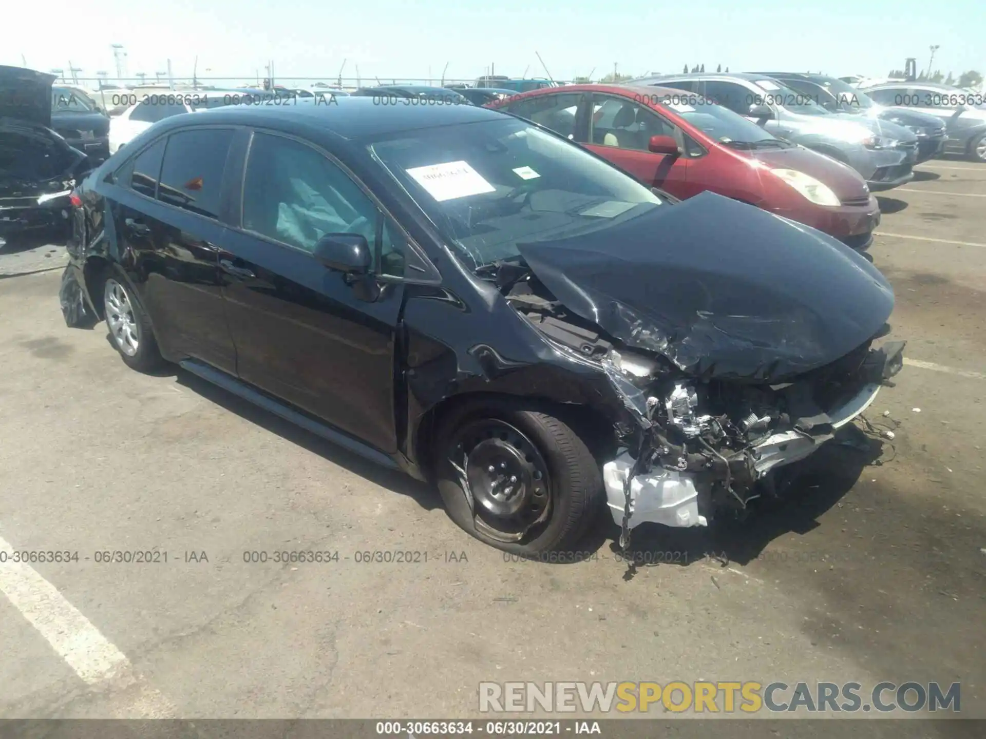 1 Photograph of a damaged car 5YFEPRAE1LP028755 TOYOTA COROLLA 2020