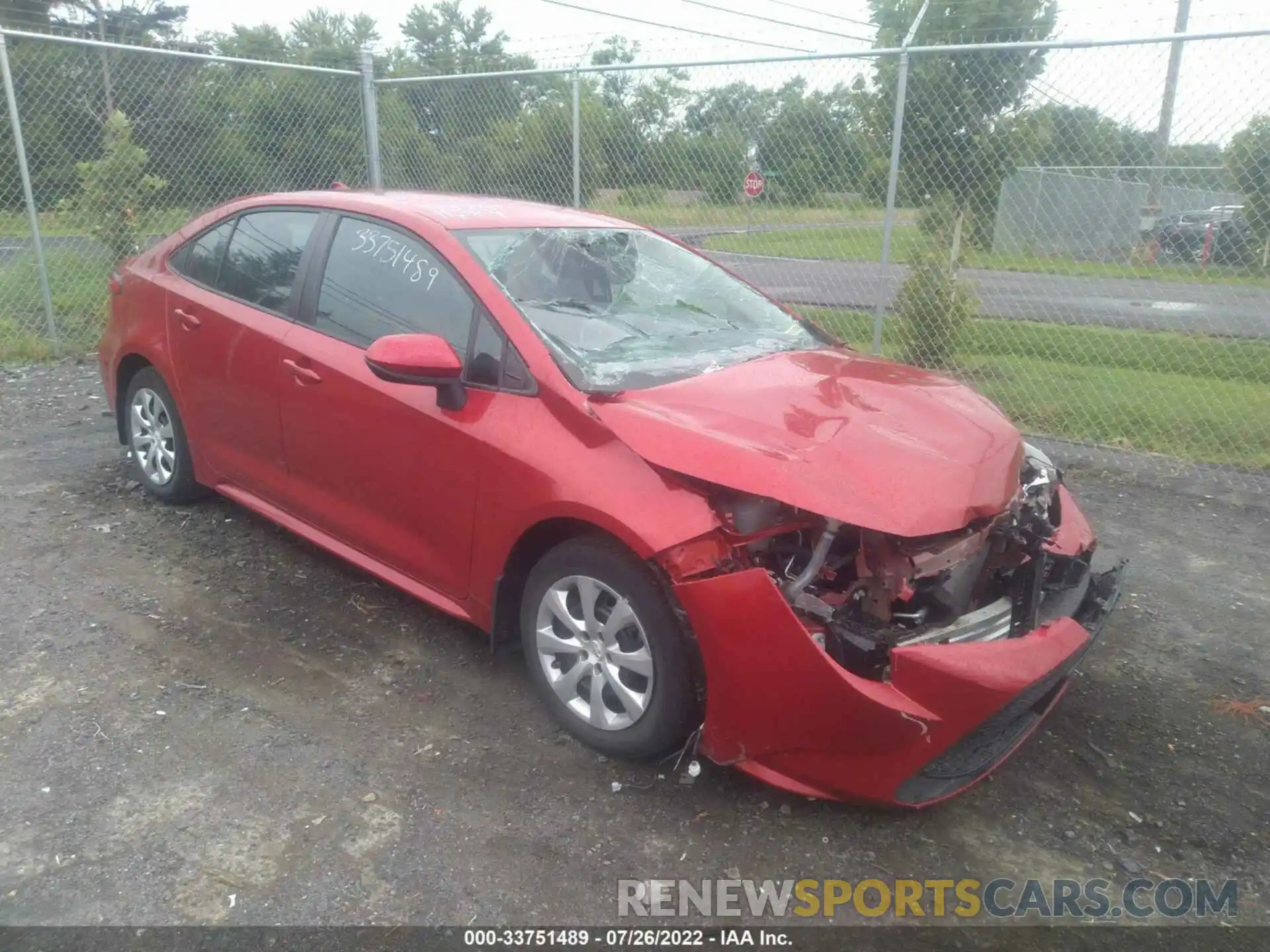 1 Photograph of a damaged car 5YFEPRAE1LP029503 TOYOTA COROLLA 2020