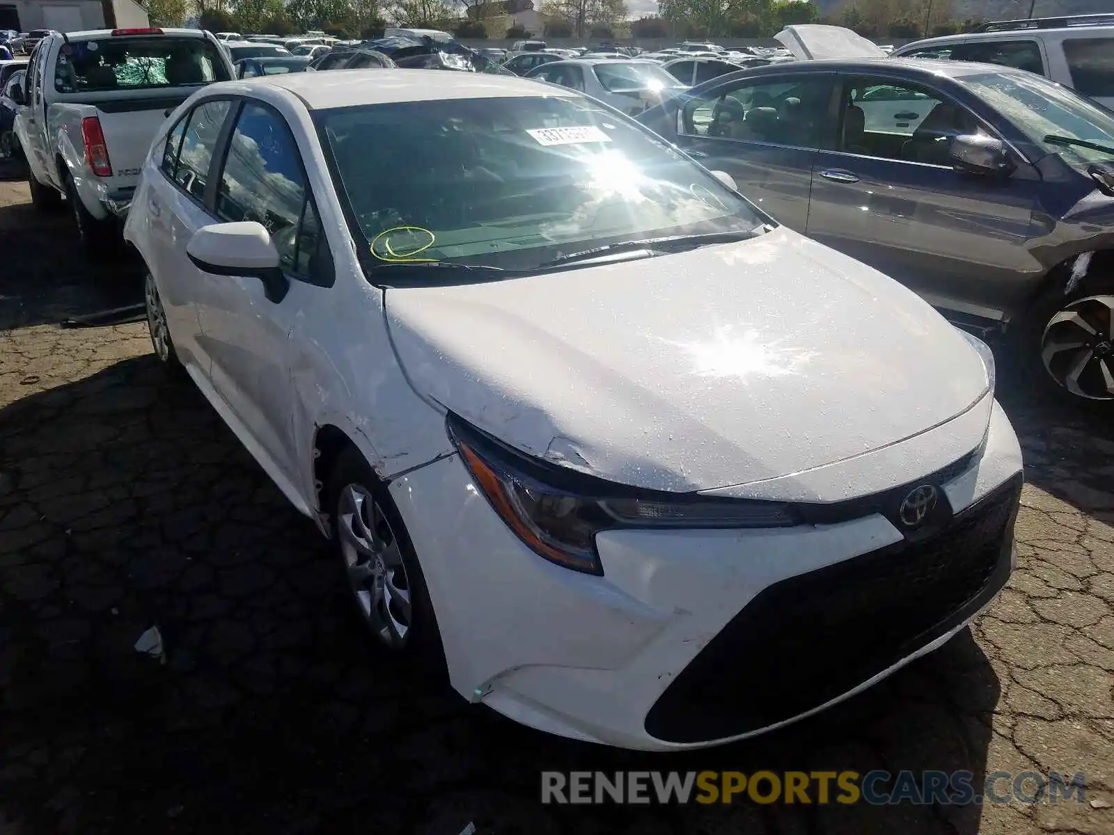 1 Photograph of a damaged car 5YFEPRAE1LP031221 TOYOTA COROLLA 2020