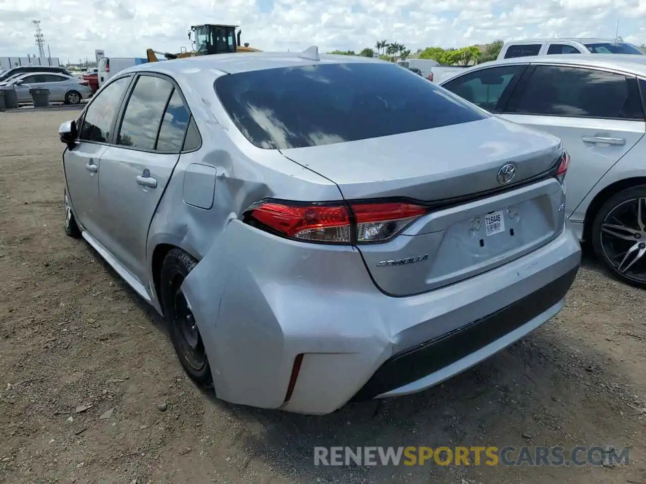 3 Photograph of a damaged car 5YFEPRAE1LP031350 TOYOTA COROLLA 2020