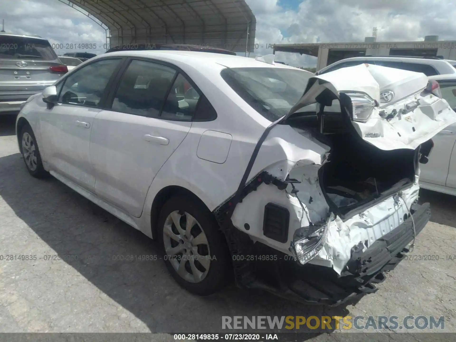 3 Фотография поврежденного автомобиля 5YFEPRAE1LP032059 TOYOTA COROLLA 2020
