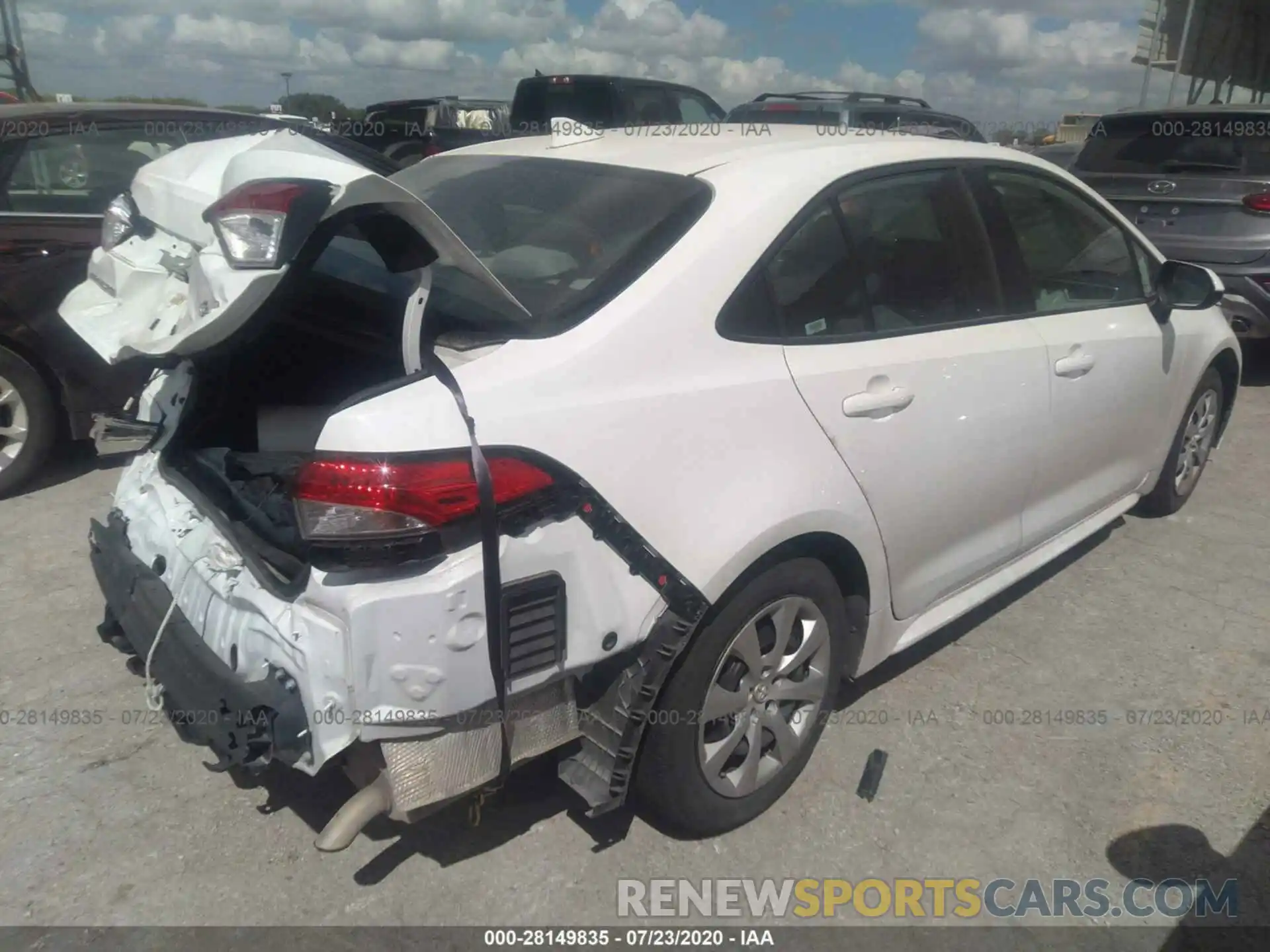 4 Фотография поврежденного автомобиля 5YFEPRAE1LP032059 TOYOTA COROLLA 2020
