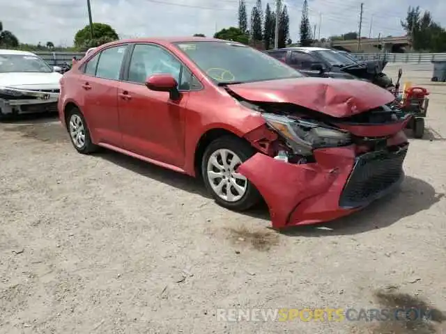 1 Photograph of a damaged car 5YFEPRAE1LP032420 TOYOTA COROLLA 2020