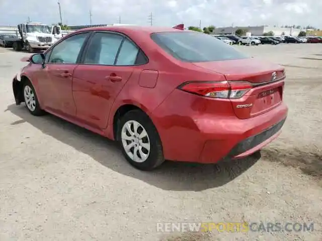 3 Photograph of a damaged car 5YFEPRAE1LP032420 TOYOTA COROLLA 2020