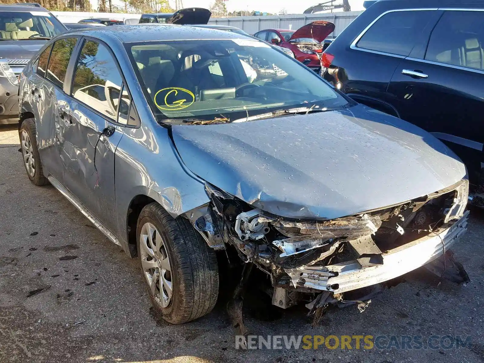 1 Photograph of a damaged car 5YFEPRAE1LP032840 TOYOTA COROLLA 2020