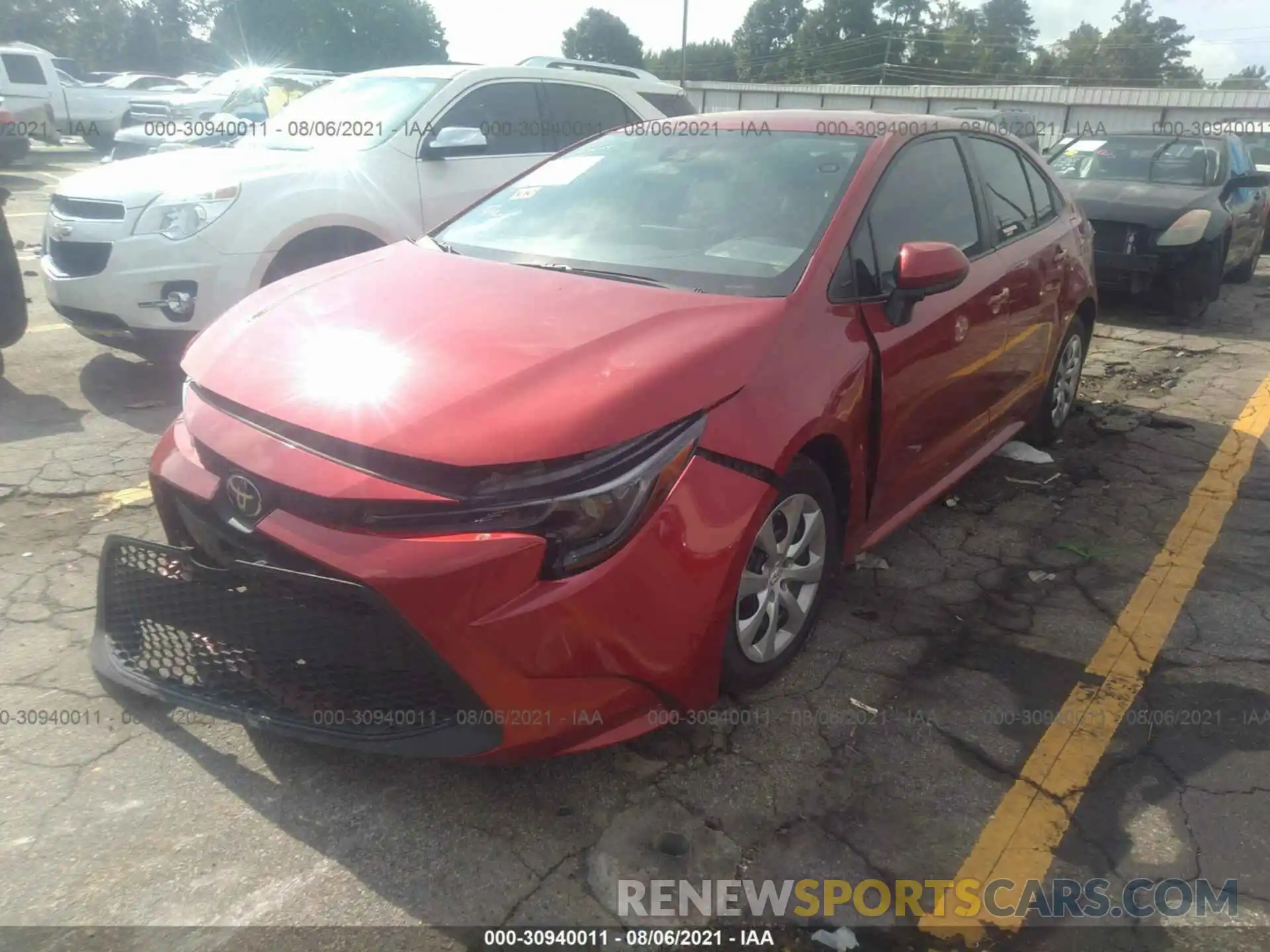 2 Photograph of a damaged car 5YFEPRAE1LP032966 TOYOTA COROLLA 2020