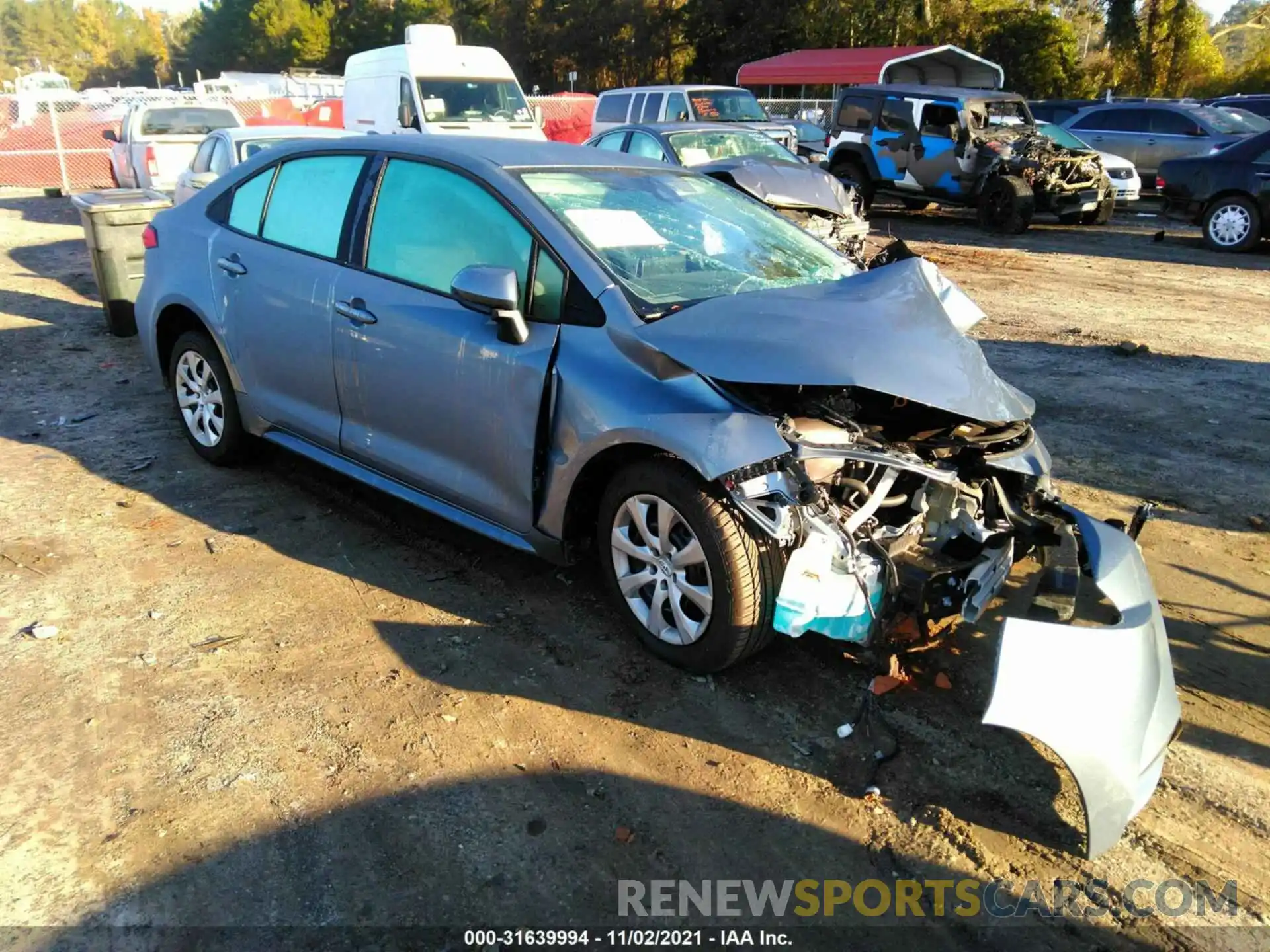 1 Photograph of a damaged car 5YFEPRAE1LP033857 TOYOTA COROLLA 2020