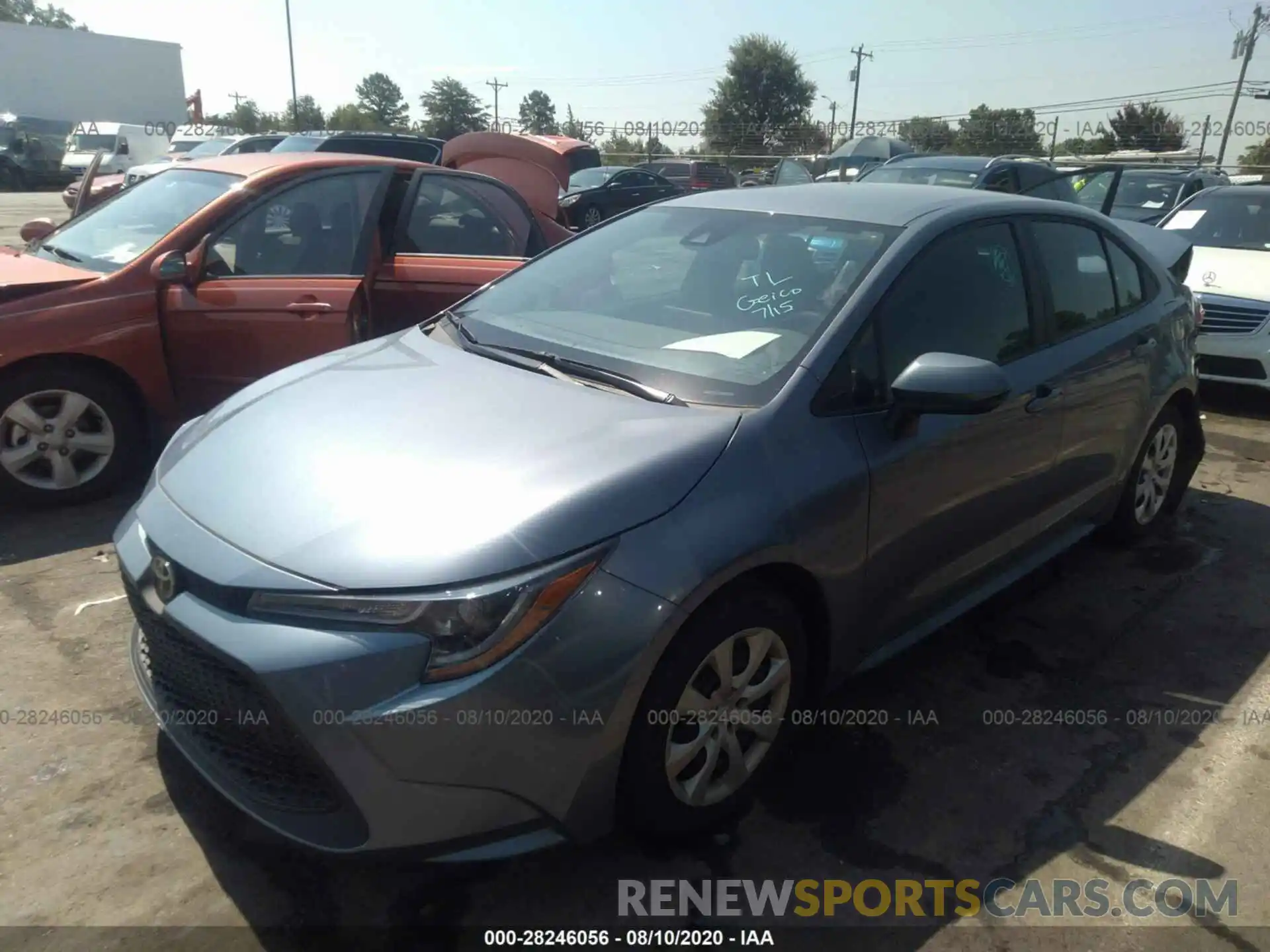 2 Photograph of a damaged car 5YFEPRAE1LP034930 TOYOTA COROLLA 2020