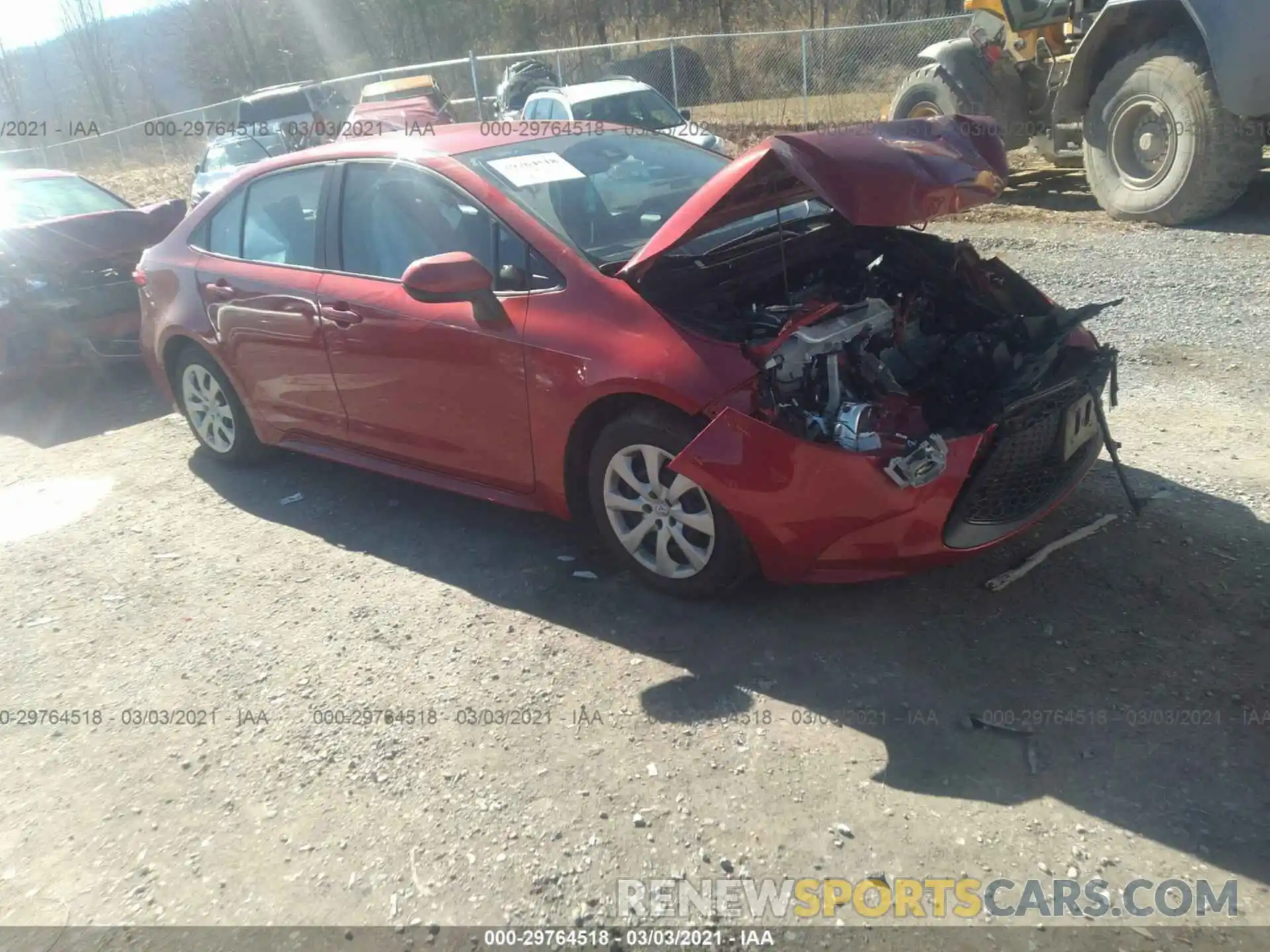 1 Photograph of a damaged car 5YFEPRAE1LP035821 TOYOTA COROLLA 2020