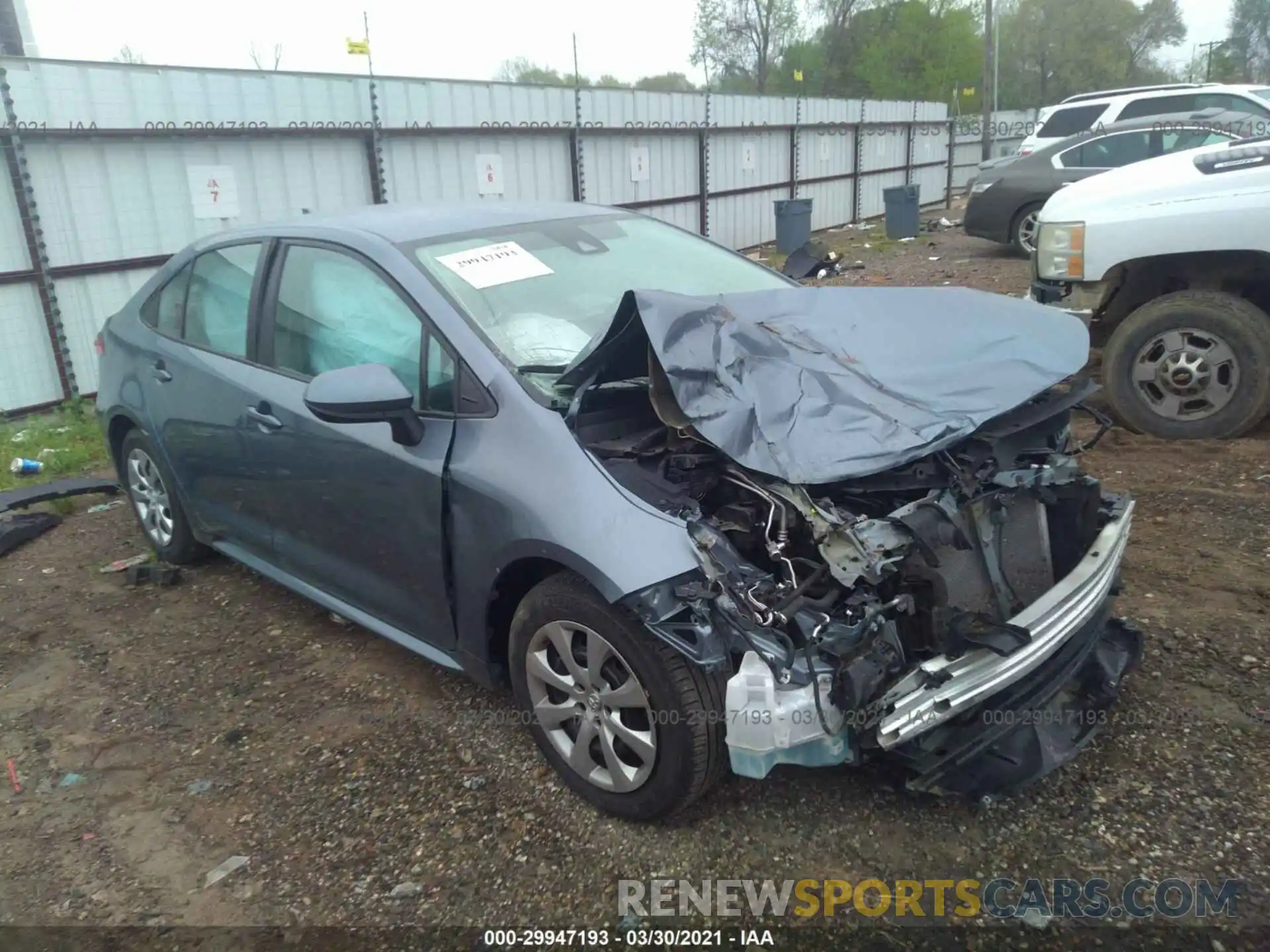 1 Photograph of a damaged car 5YFEPRAE1LP040159 TOYOTA COROLLA 2020