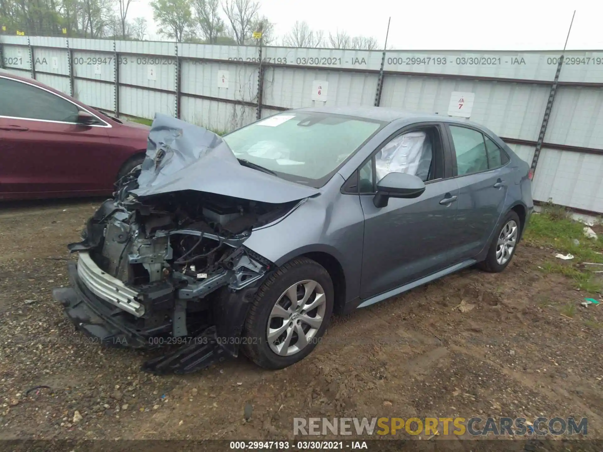 2 Photograph of a damaged car 5YFEPRAE1LP040159 TOYOTA COROLLA 2020