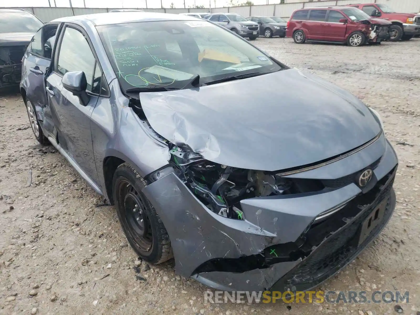 1 Photograph of a damaged car 5YFEPRAE1LP043076 TOYOTA COROLLA 2020