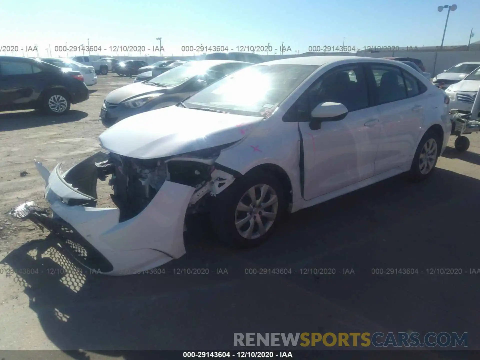 2 Photograph of a damaged car 5YFEPRAE1LP044017 TOYOTA COROLLA 2020