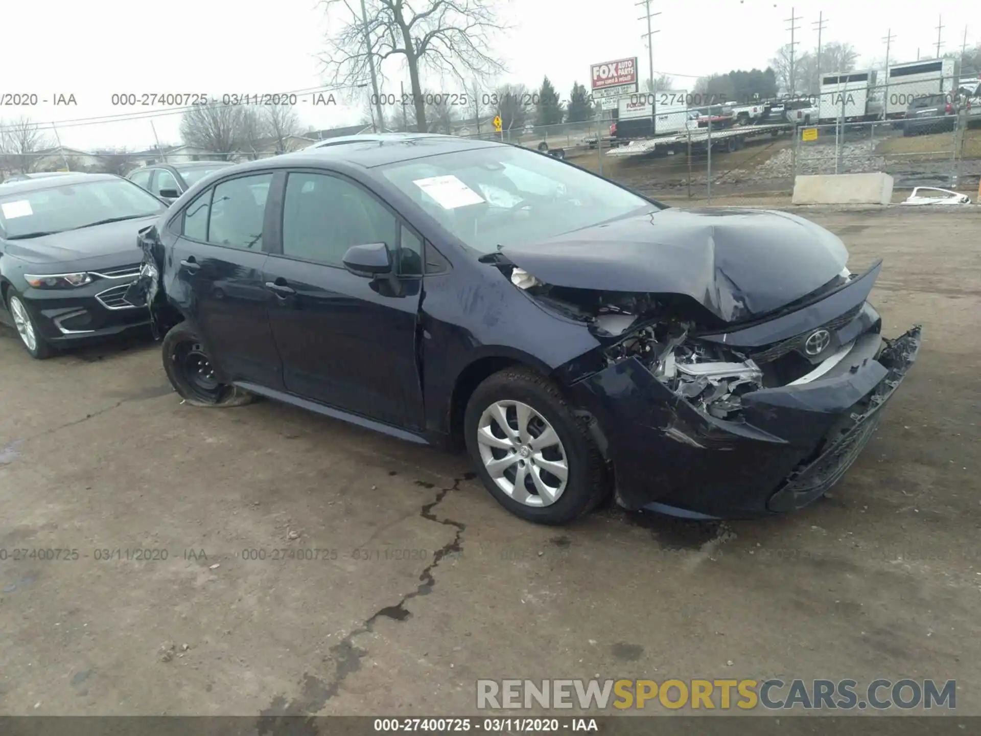 1 Photograph of a damaged car 5YFEPRAE1LP044891 TOYOTA COROLLA 2020