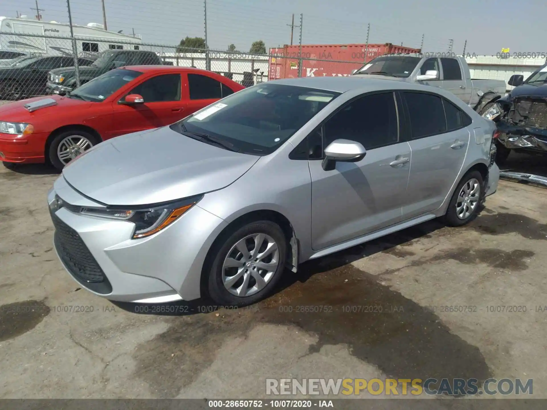 2 Photograph of a damaged car 5YFEPRAE1LP045314 TOYOTA COROLLA 2020