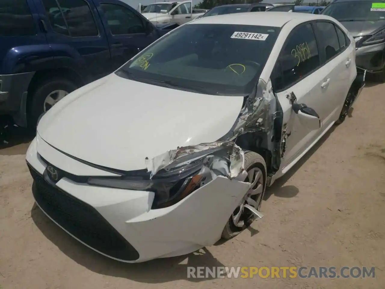 2 Photograph of a damaged car 5YFEPRAE1LP049783 TOYOTA COROLLA 2020