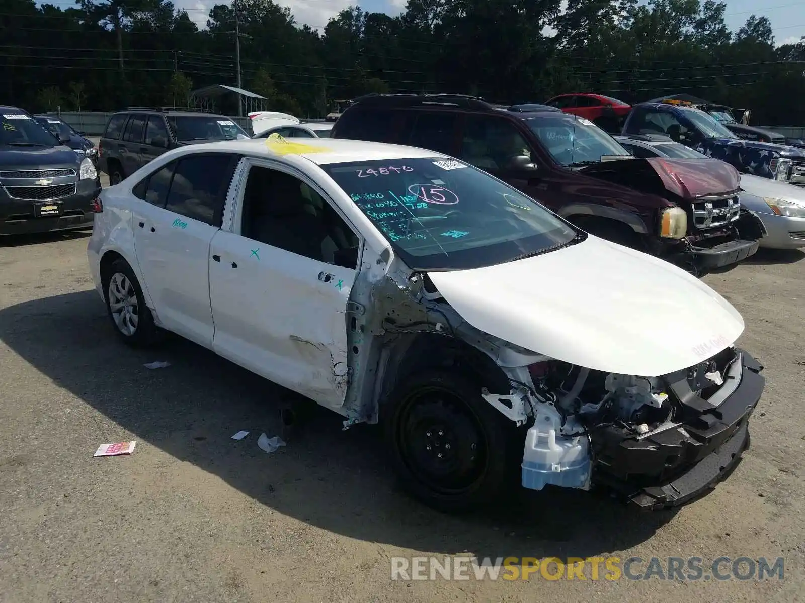 1 Photograph of a damaged car 5YFEPRAE1LP052389 TOYOTA COROLLA 2020