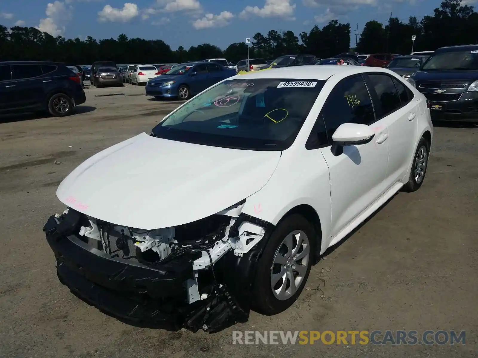 2 Photograph of a damaged car 5YFEPRAE1LP052389 TOYOTA COROLLA 2020