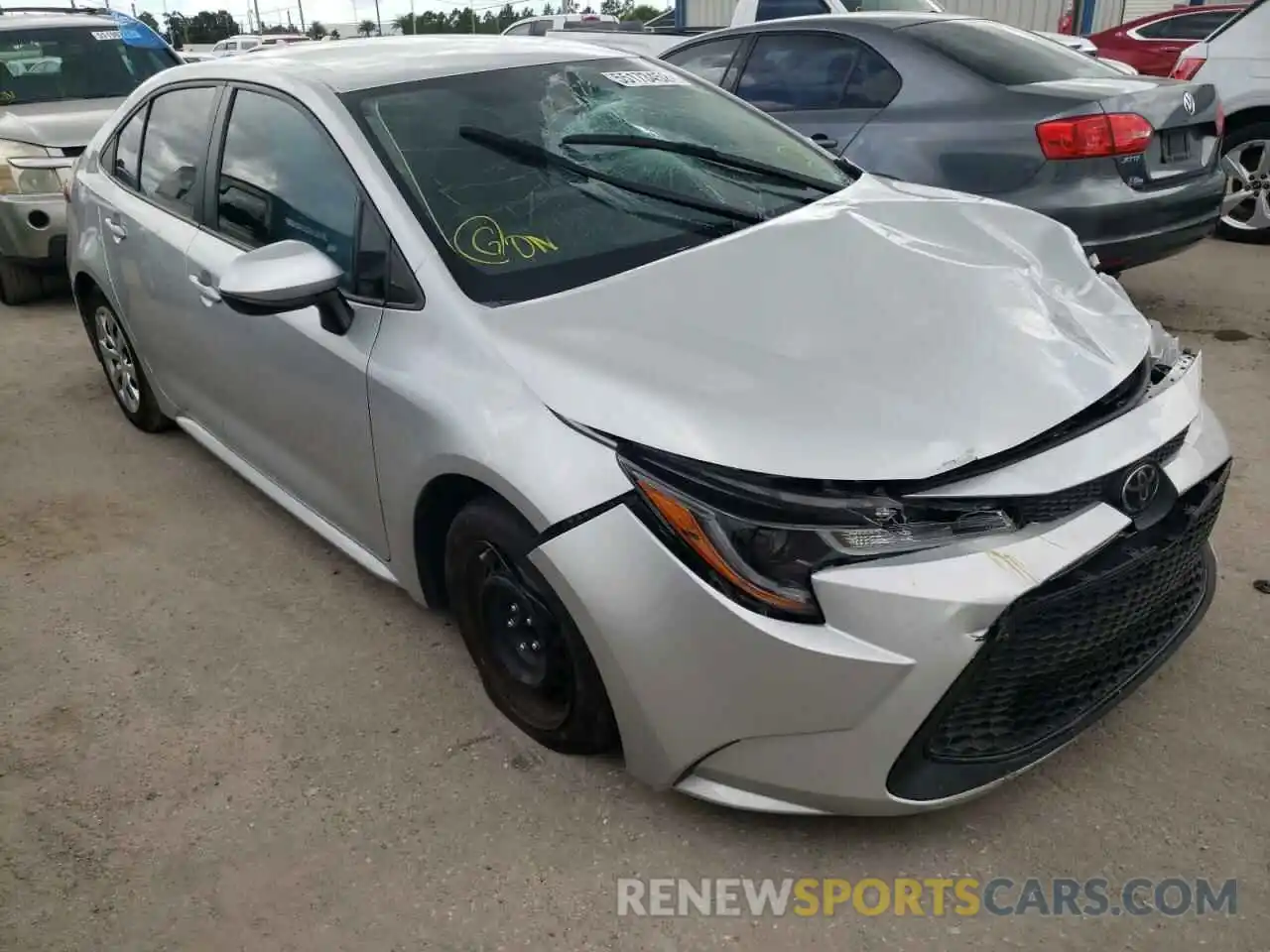 1 Photograph of a damaged car 5YFEPRAE1LP053798 TOYOTA COROLLA 2020