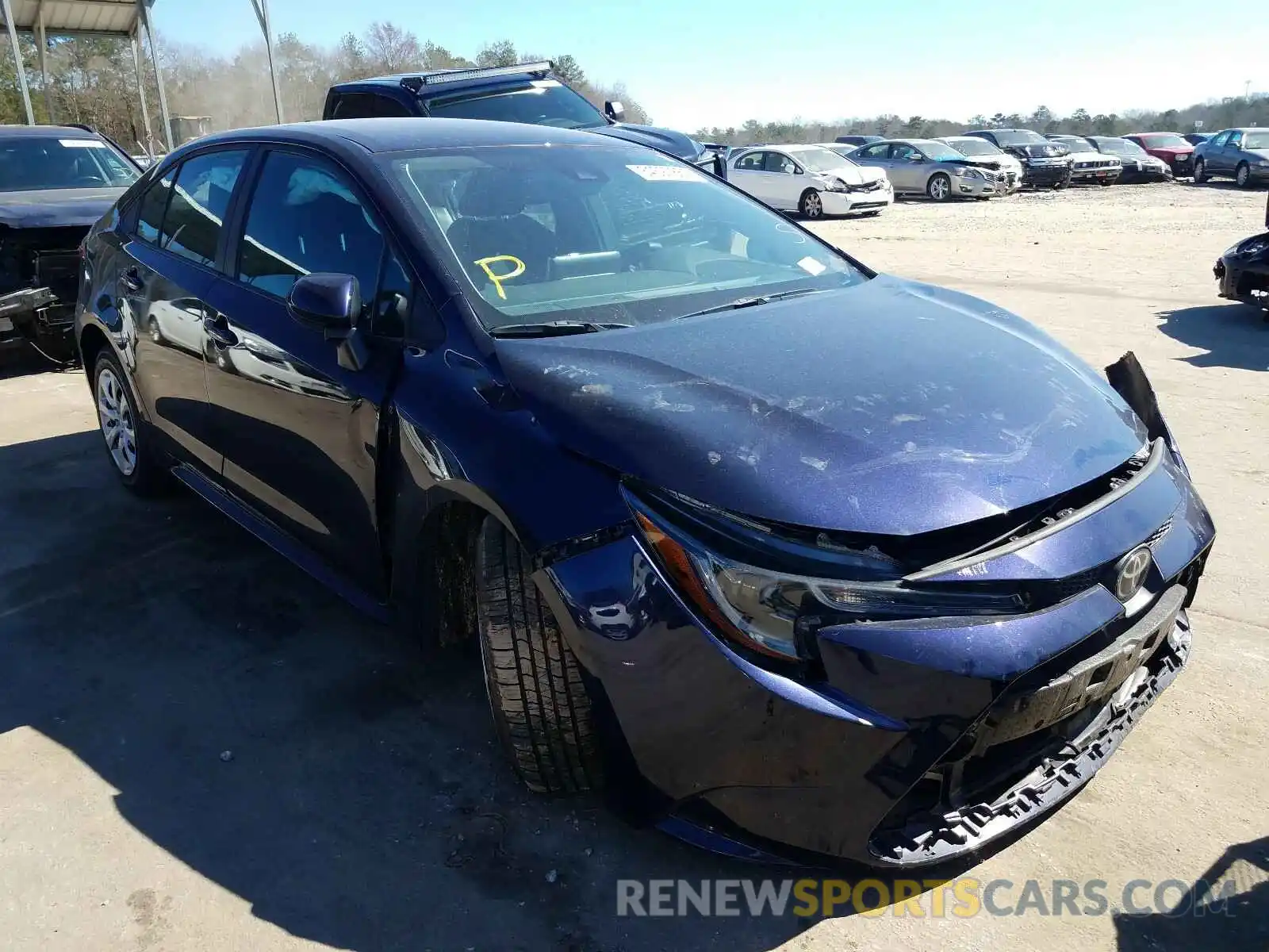 1 Photograph of a damaged car 5YFEPRAE1LP054756 TOYOTA COROLLA 2020