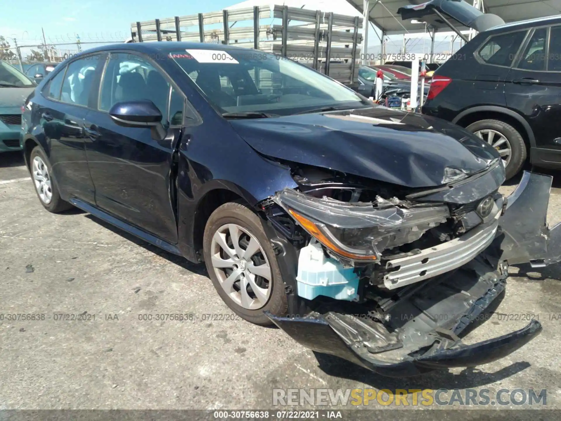 1 Photograph of a damaged car 5YFEPRAE1LP057477 TOYOTA COROLLA 2020