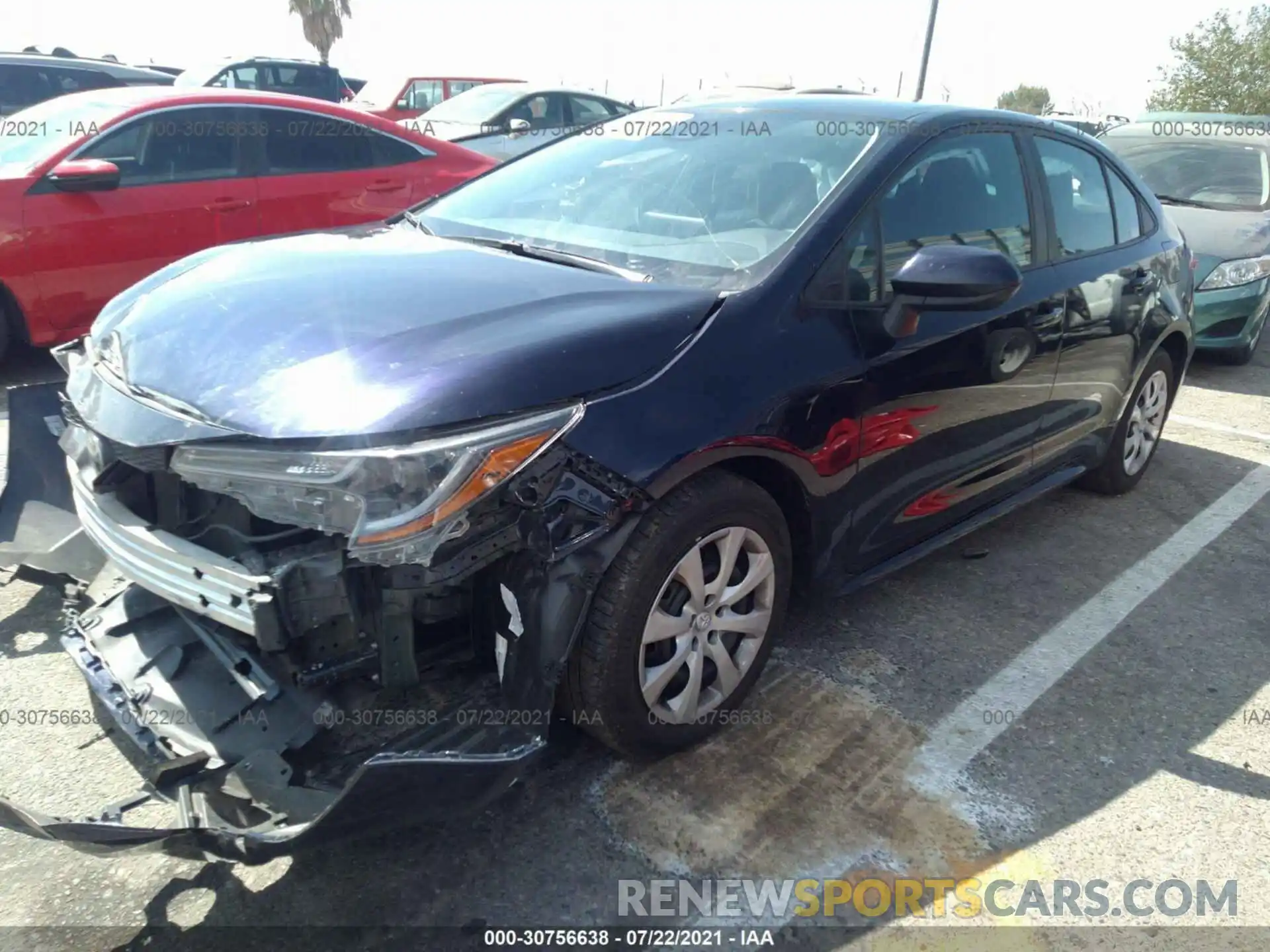 2 Photograph of a damaged car 5YFEPRAE1LP057477 TOYOTA COROLLA 2020