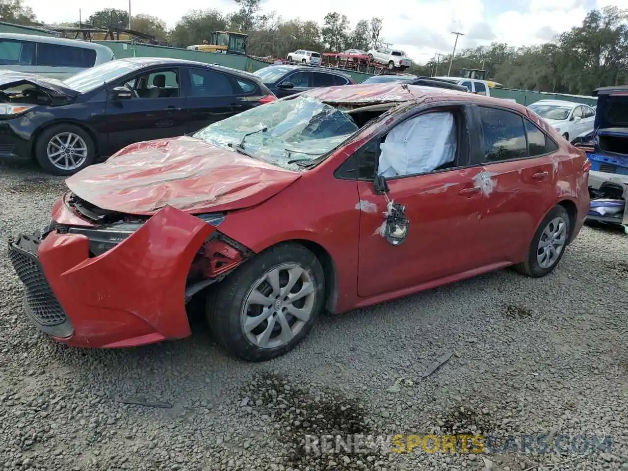 1 Photograph of a damaged car 5YFEPRAE1LP058645 TOYOTA COROLLA 2020