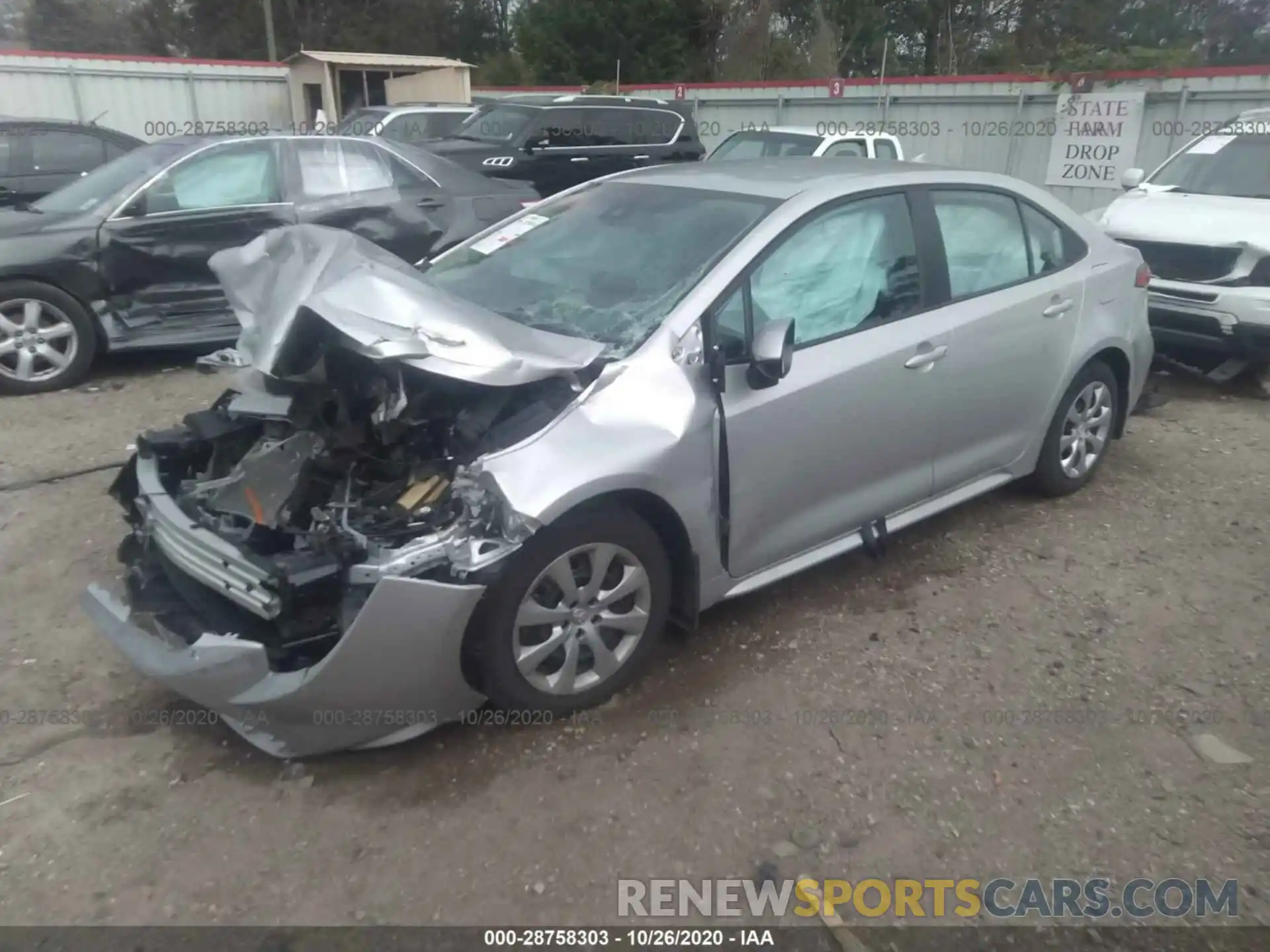 2 Photograph of a damaged car 5YFEPRAE1LP058693 TOYOTA COROLLA 2020