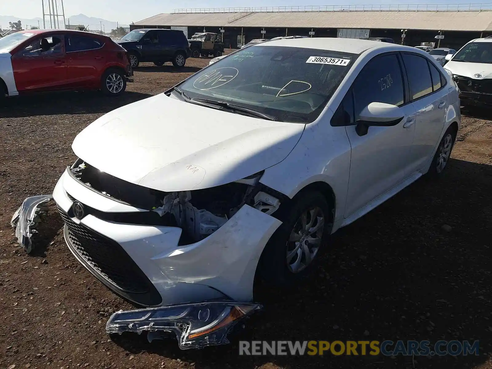 2 Photograph of a damaged car 5YFEPRAE1LP059049 TOYOTA COROLLA 2020