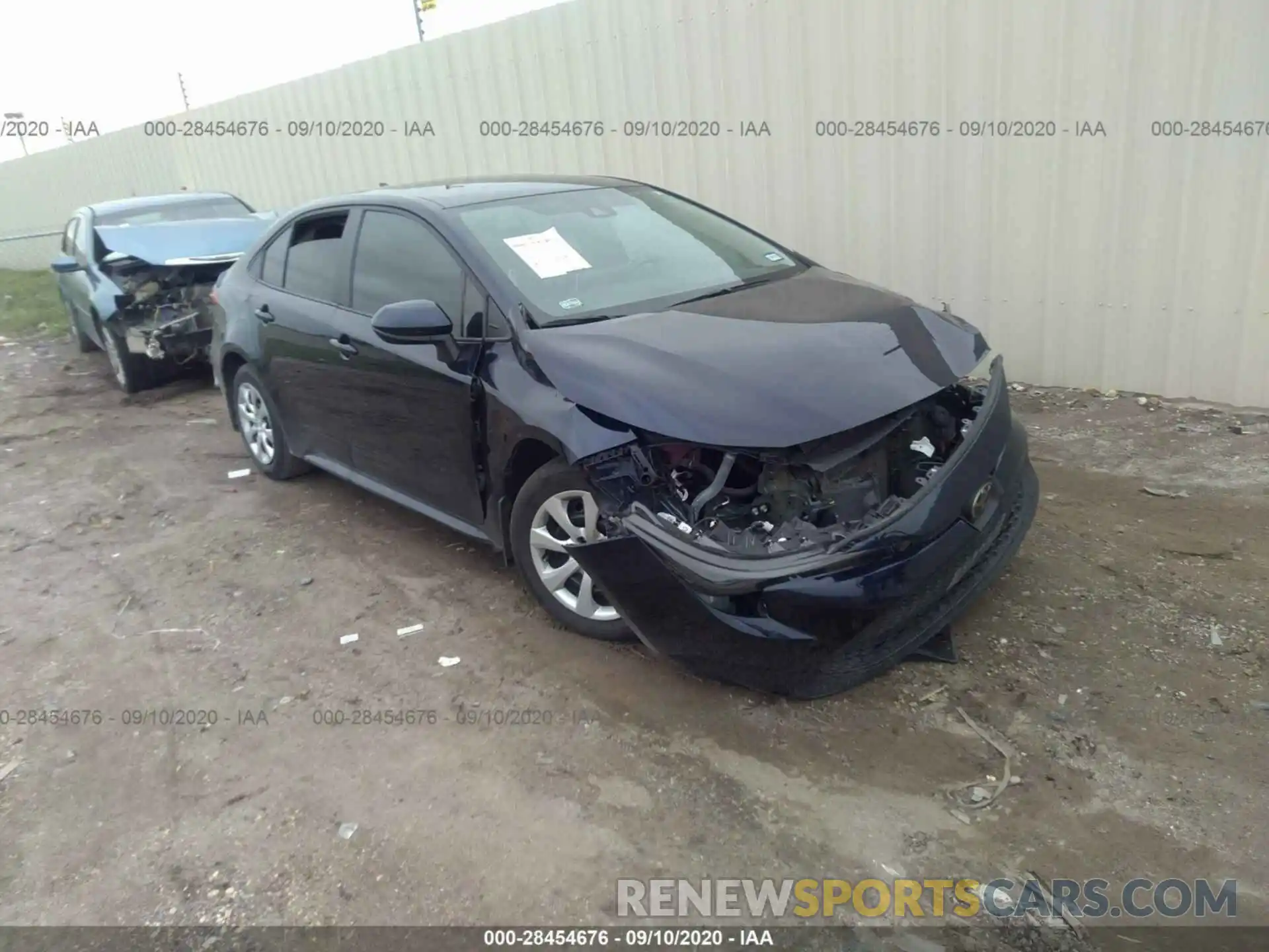 1 Photograph of a damaged car 5YFEPRAE1LP059293 TOYOTA COROLLA 2020