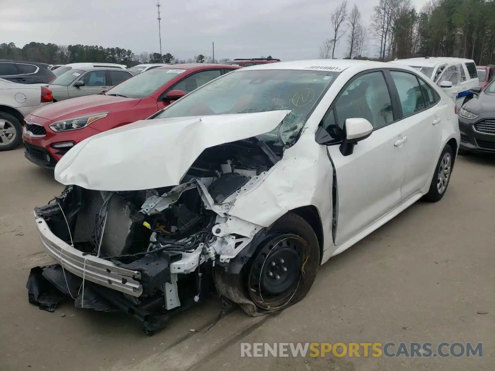 2 Photograph of a damaged car 5YFEPRAE1LP060105 TOYOTA COROLLA 2020