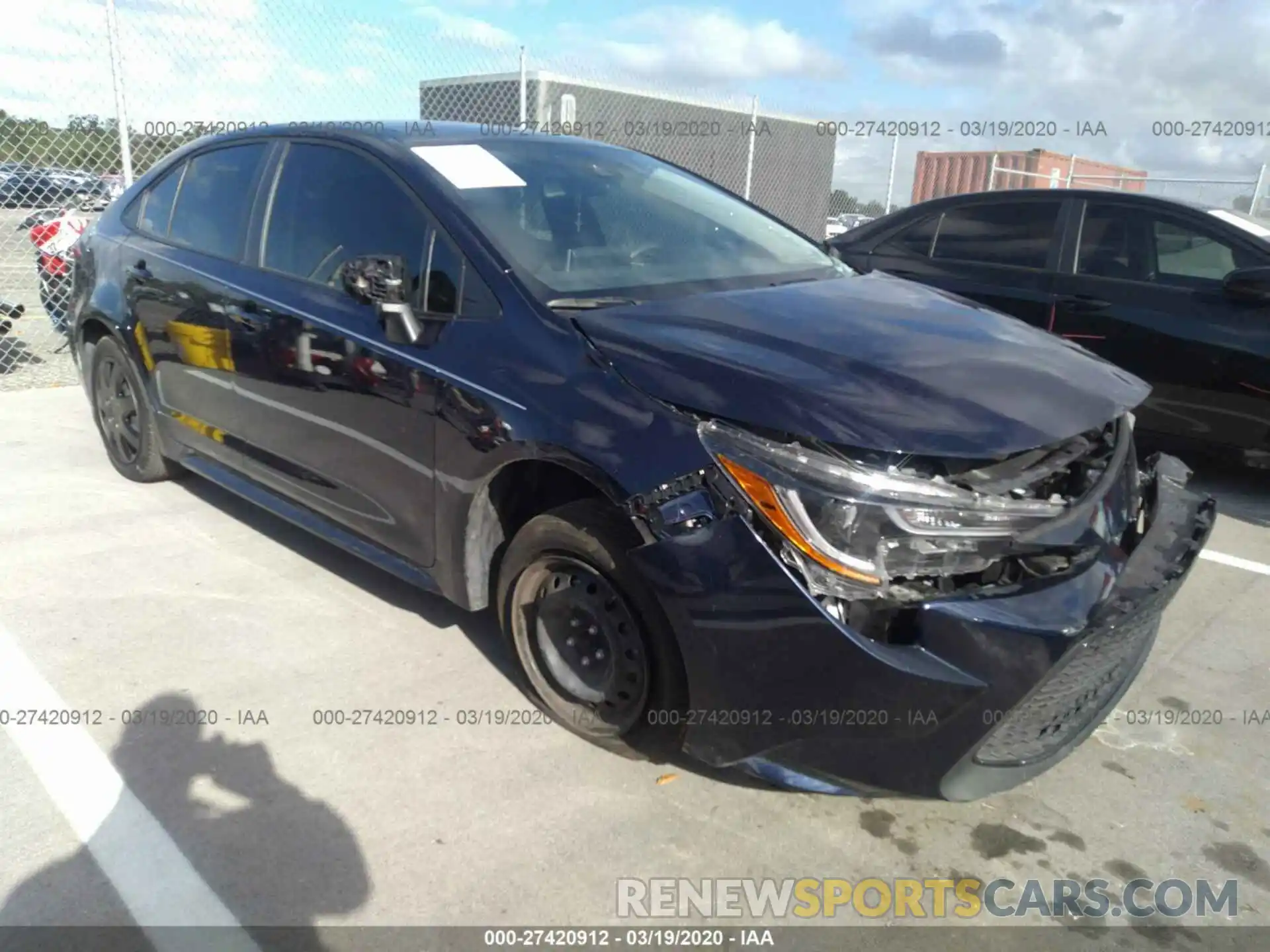 1 Photograph of a damaged car 5YFEPRAE1LP060296 TOYOTA COROLLA 2020