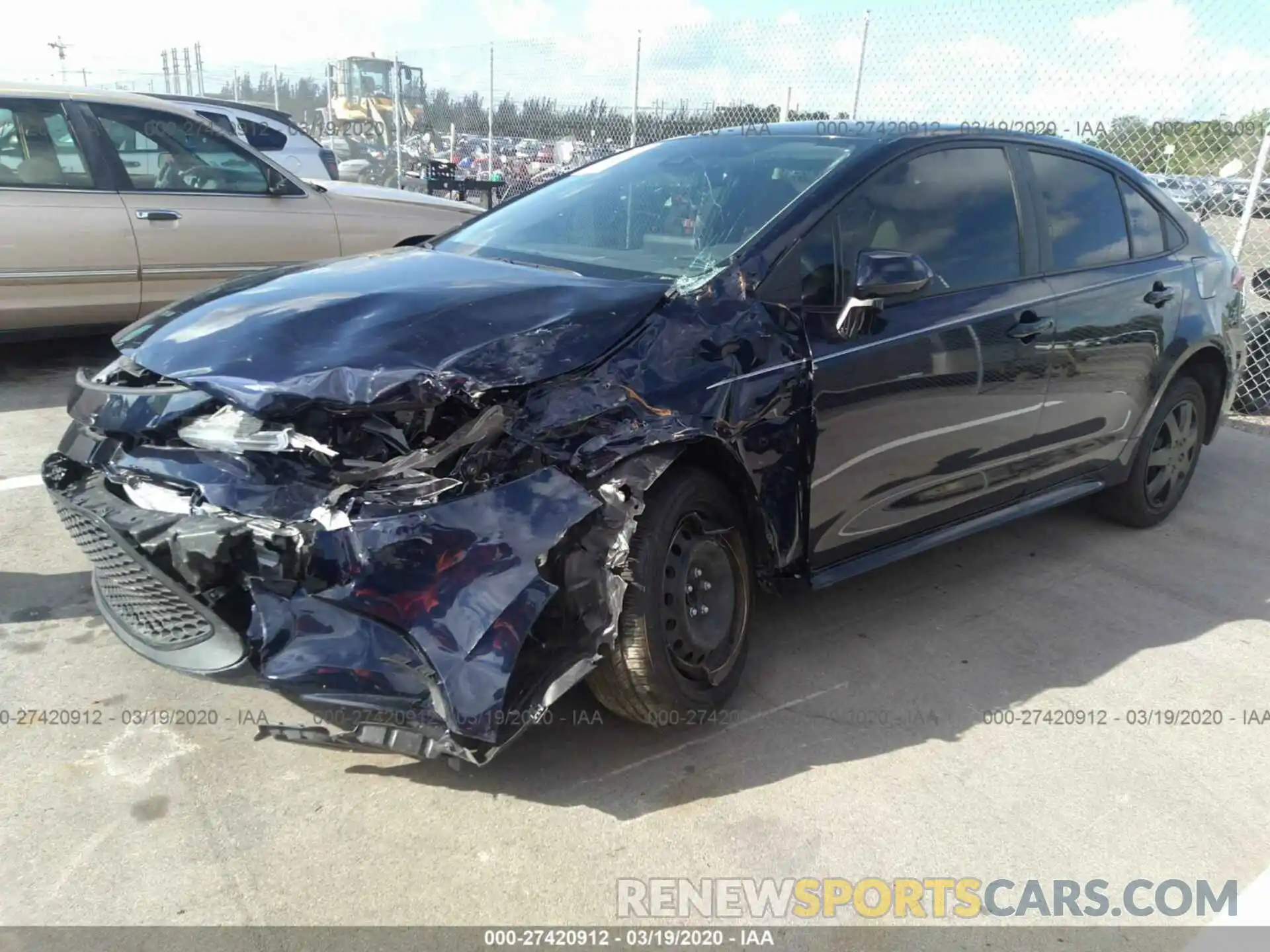 2 Photograph of a damaged car 5YFEPRAE1LP060296 TOYOTA COROLLA 2020