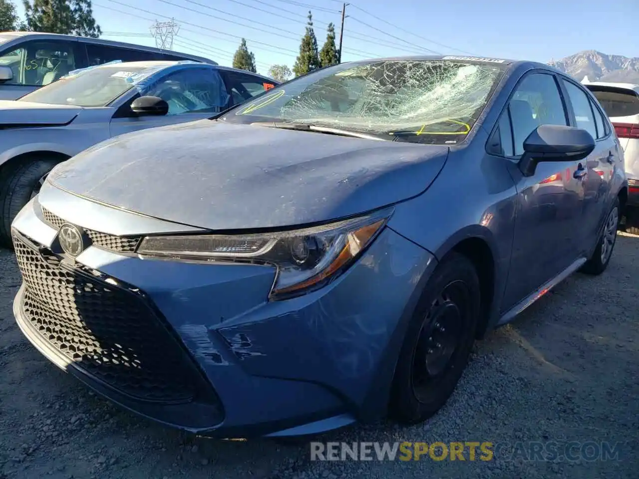 2 Photograph of a damaged car 5YFEPRAE1LP061044 TOYOTA COROLLA 2020