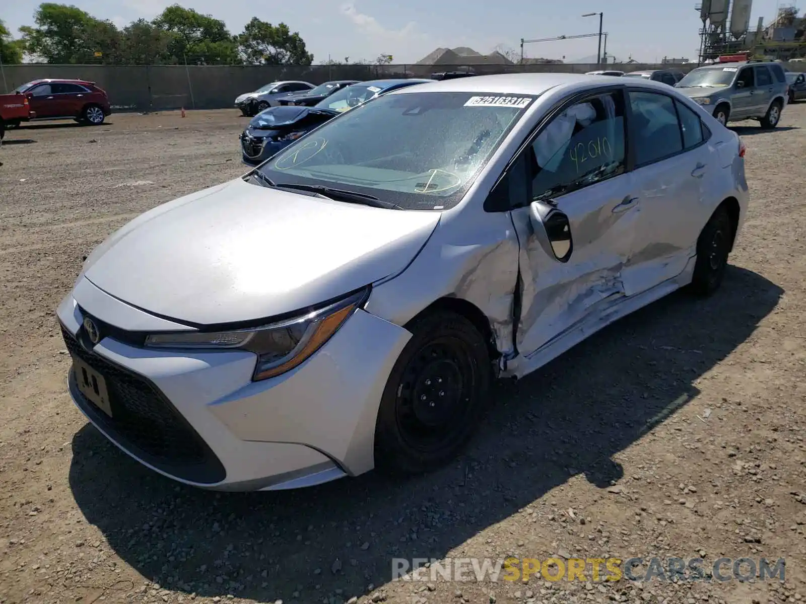 2 Photograph of a damaged car 5YFEPRAE1LP062307 TOYOTA COROLLA 2020