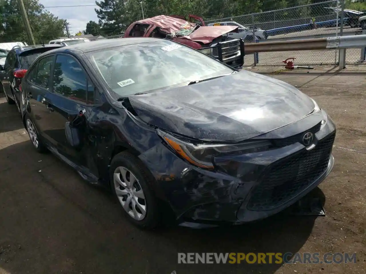 1 Photograph of a damaged car 5YFEPRAE1LP062839 TOYOTA COROLLA 2020