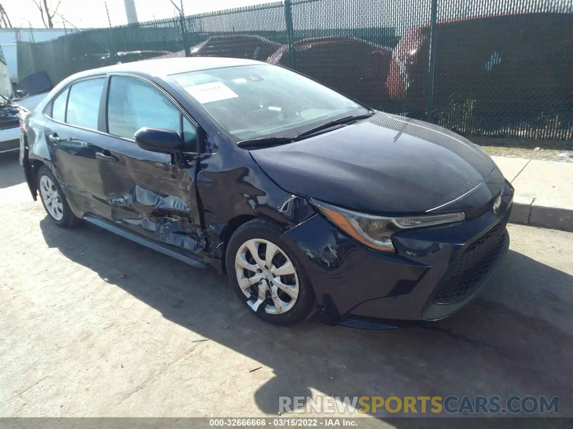 1 Photograph of a damaged car 5YFEPRAE1LP063019 TOYOTA COROLLA 2020