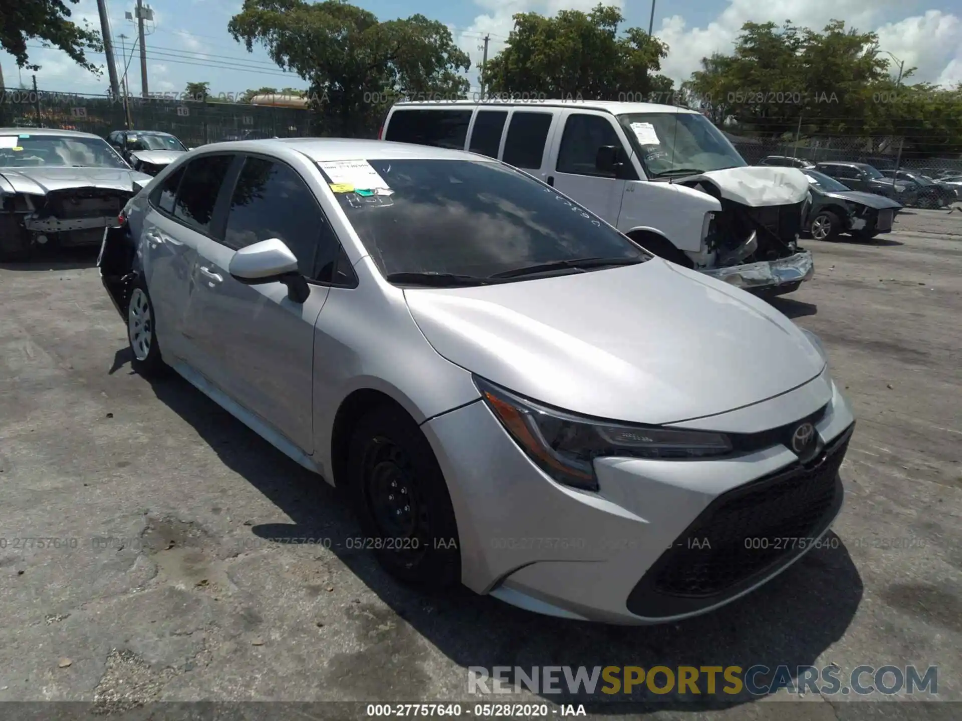 1 Photograph of a damaged car 5YFEPRAE1LP063232 TOYOTA COROLLA 2020