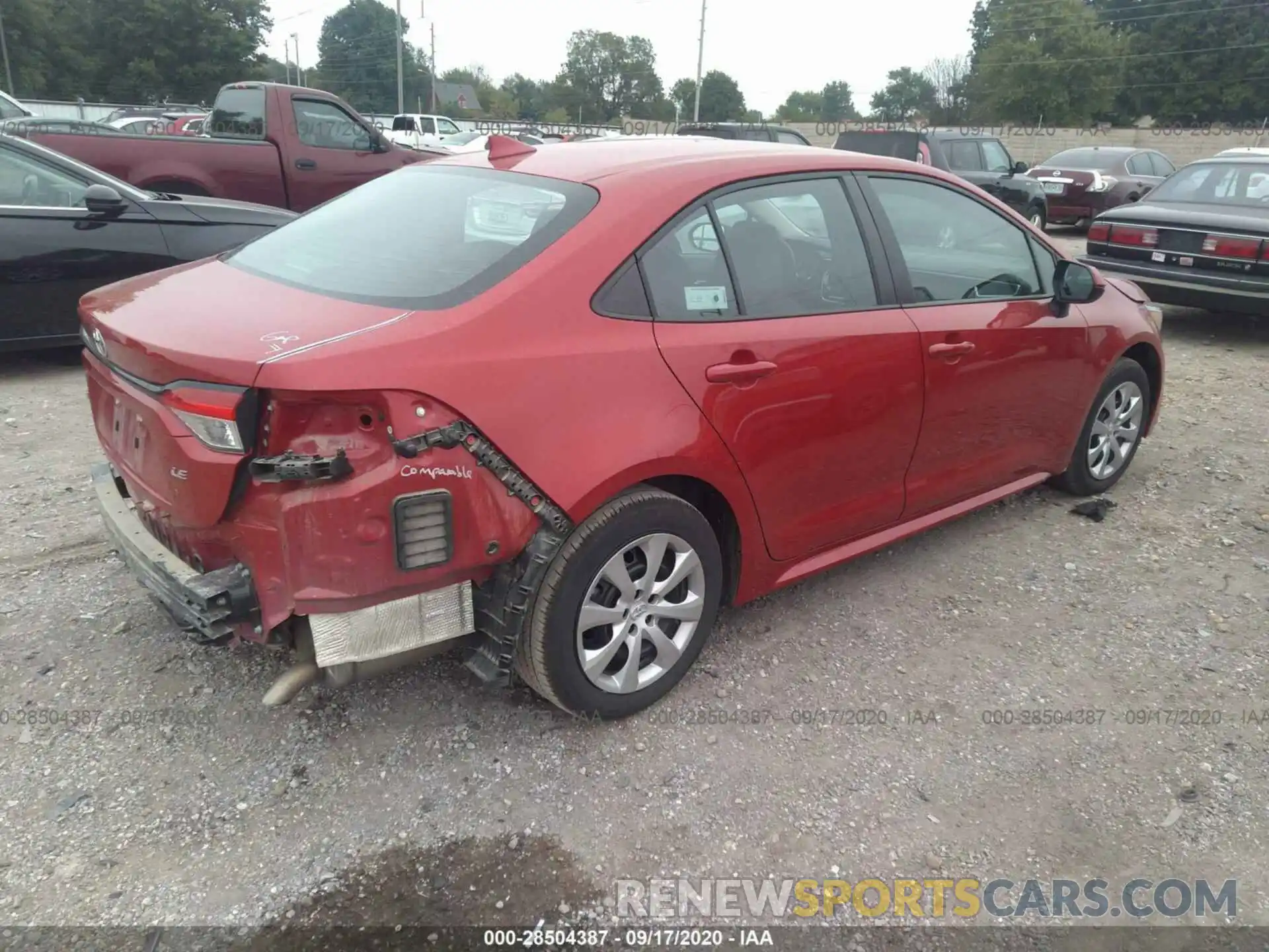 4 Photograph of a damaged car 5YFEPRAE1LP064073 TOYOTA COROLLA 2020