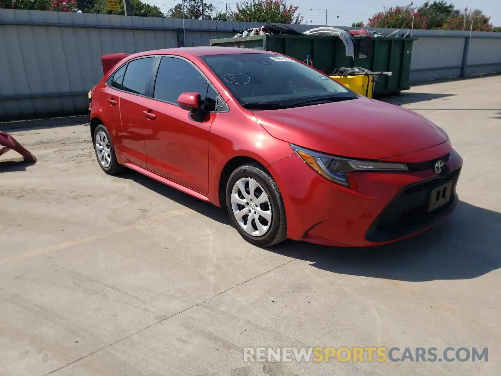 1 Photograph of a damaged car 5YFEPRAE1LP068964 TOYOTA COROLLA 2020