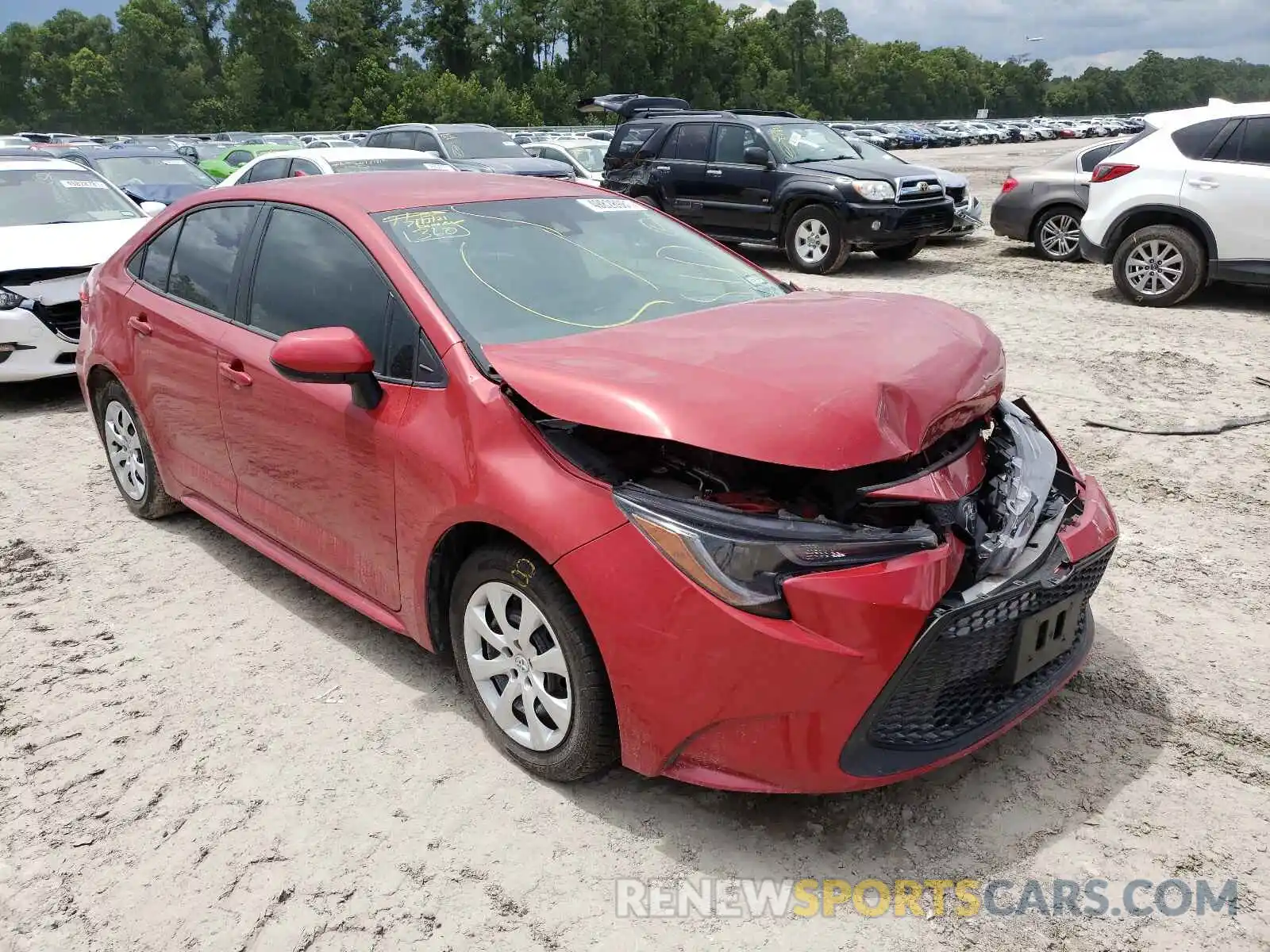 1 Photograph of a damaged car 5YFEPRAE1LP070133 TOYOTA COROLLA 2020