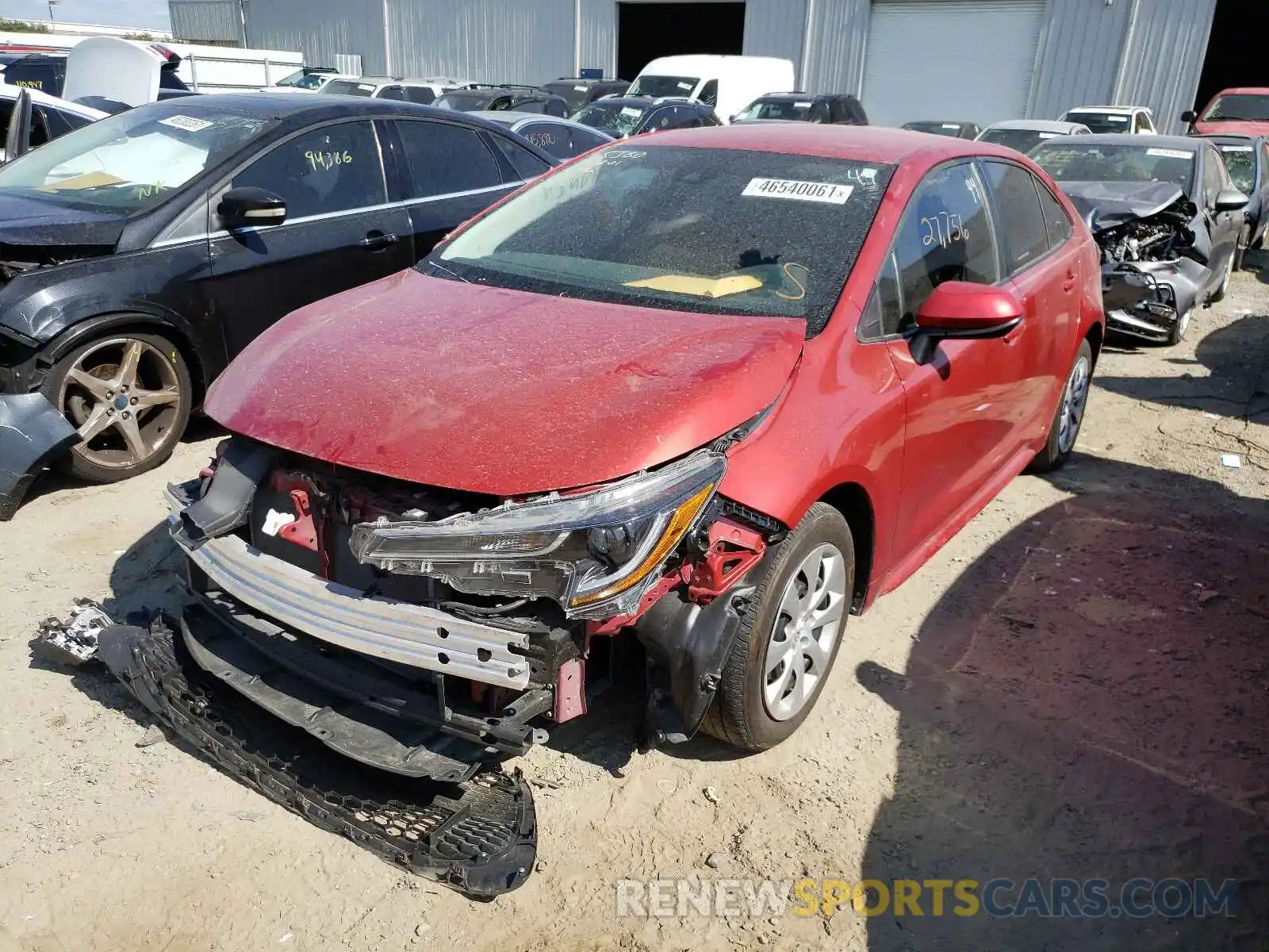 2 Photograph of a damaged car 5YFEPRAE1LP070620 TOYOTA COROLLA 2020